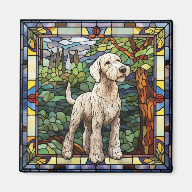 Íman Ímã de Cachorro Airedale (Frente)