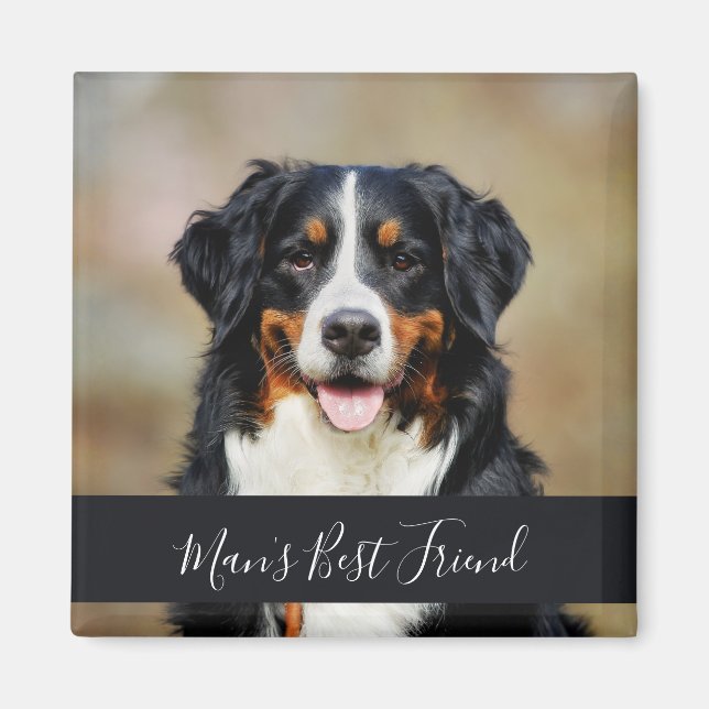 Íman Ímã de Cachorro com Foto Personalizada (Frente)