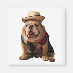 Íman Ímã de Cachorro Inglês Bulldog Filhote