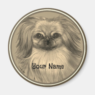 Íman Ímã de cachorro Pékine Rondo