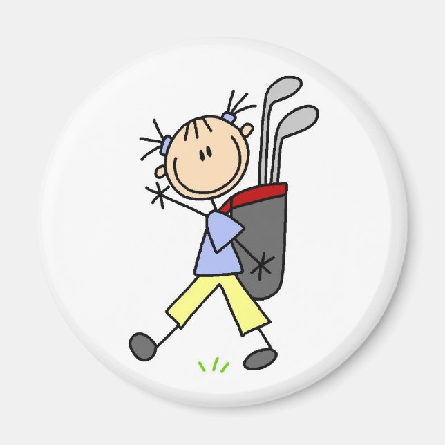 Íman Ímã de Caddy Carregando a Bolsa de Golfe (Frente)