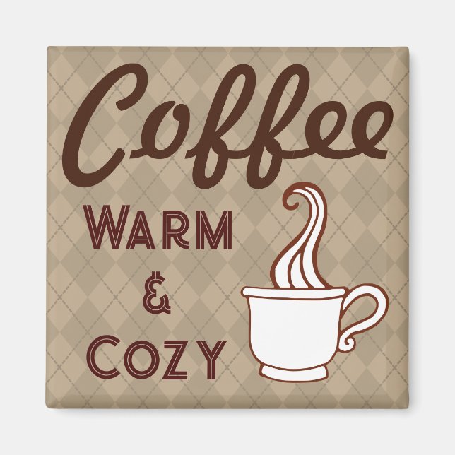 Íman Ímã de Café Presente Retro (Frente)