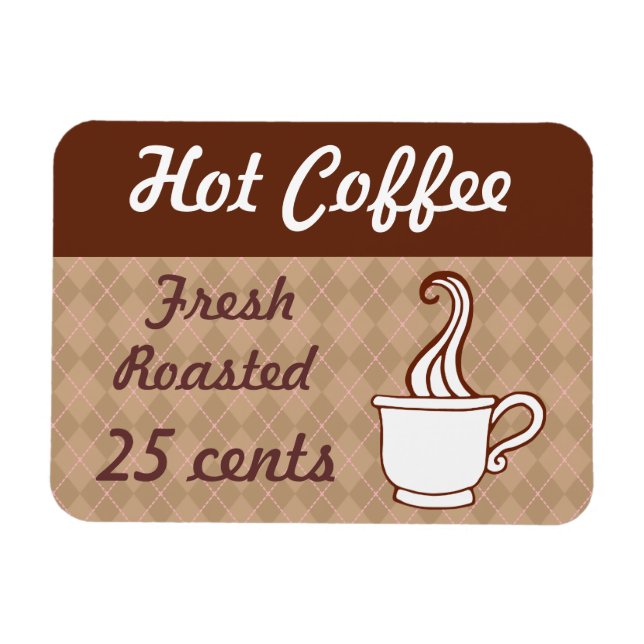 Íman Ímã de Café Retro (Horizontal)