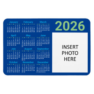 Íman Ímã de Calendário de Foto Personalizada 2026