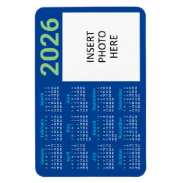Íman Ímã de Calendário de Foto Personalizada 2026