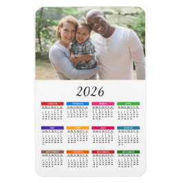 Íman Ímã de Calendário de Fotos Personalizado Colorido 