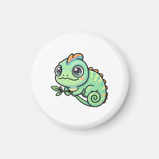 Íman Ímã de Camaleão Verde Bebê Fofo