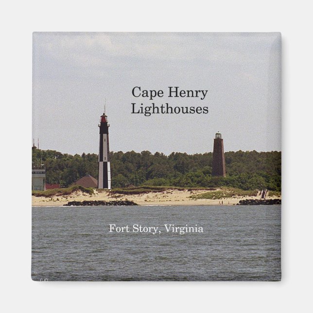 Íman ímã de Cape Henry Lighthouses (Frente)