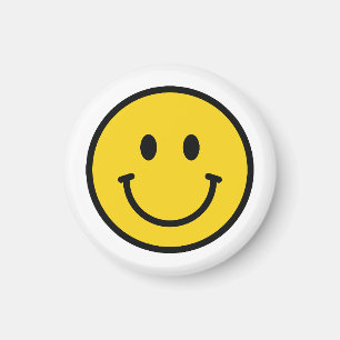 Íman Ímã de cara sorridente. Emoji divertido