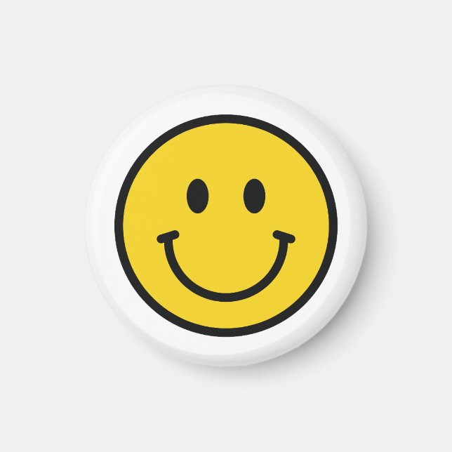 Íman Ímã de cara sorridente. Emoji divertido  (Frente)