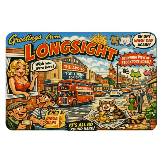 Íman Ímã de cartão-postal atrevido de Longsight (Horizontal)