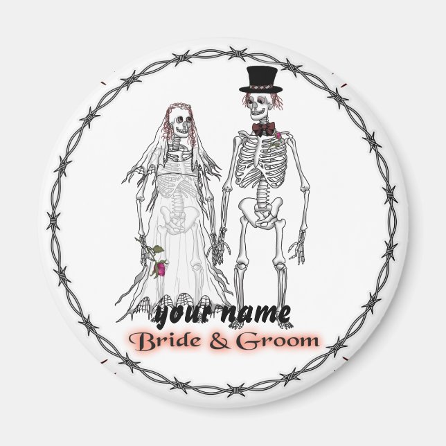 Íman Ímã de casamento de esqueleto (Frente)