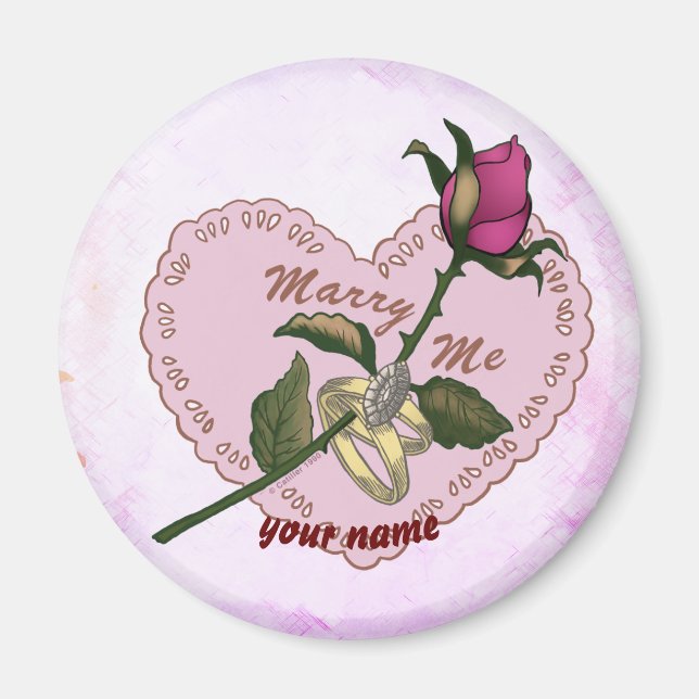 Íman imã de casamento do Casado Me (Frente)