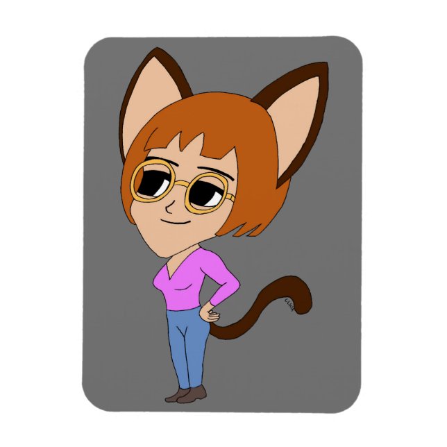 Íman imã de catgirl chibi (Vertical)