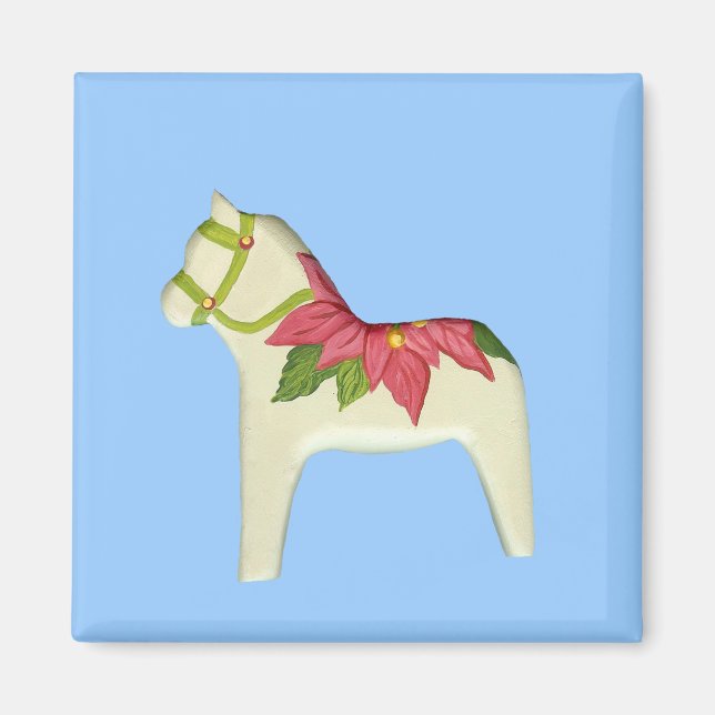 Íman Ímã de Cavalo Dala Poinsettia (Frente)