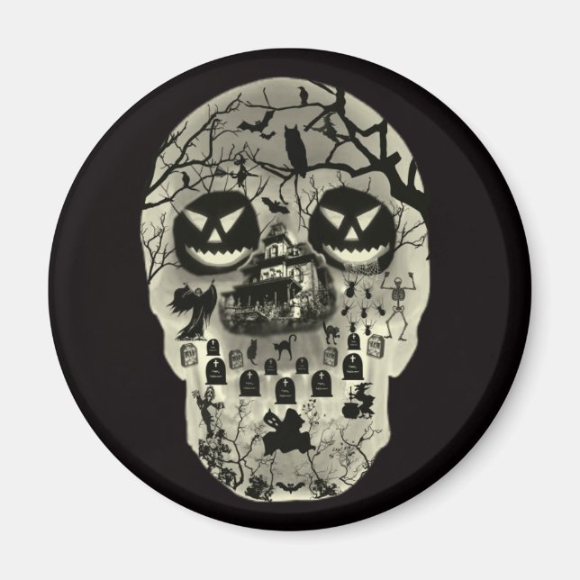 Íman Ímã de Caveira Lunar (Frente)