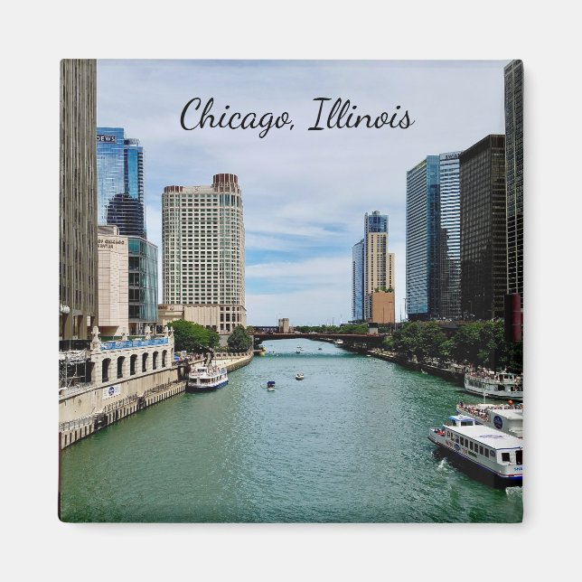 Íman Ímã de Chicago Illinois (Frente)