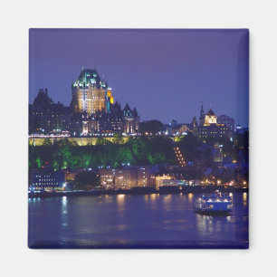 Íman Ímã de Cidade de Quebec da noite do castelo de