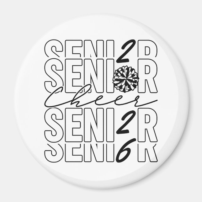 Íman Ímã de Círculo Cheer Senior 2026 (Frente)