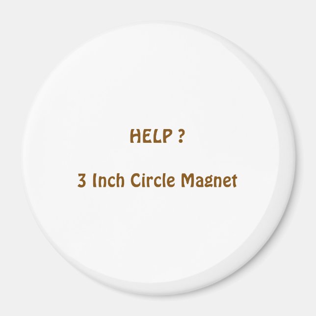 Íman Ímã de Círculo de 3 Polegadas (Frente)
