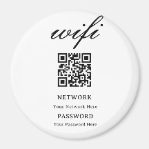 Ímã de Círculo | Rede de Senha Wifi Moderna