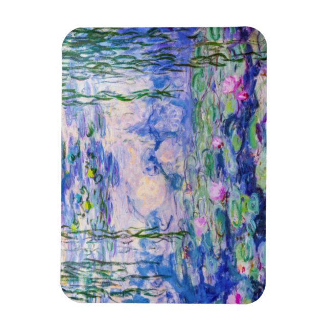 Íman Ímã de Claude Monet Lírios de Água Ninféias (Vertical)