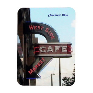 Íman Ímã de Cleveland Ohio do sinal do café do merca