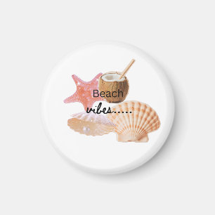 Íman Ímã de colagem de conchas de praia tropical Tropi