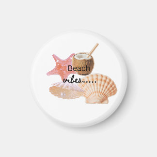 Íman Ímã de colagem de conchas de praia tropical Tropi