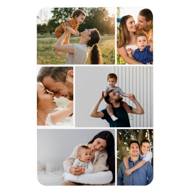 Íman Ímã de Colagem de Fotos Personalizado Simples Mode (Vertical)