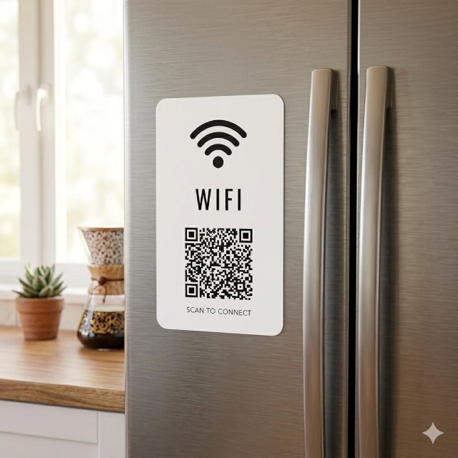 Íman Ímã de Conexão WiFi com Design de Código QR para D (Scan to Connect WiFi Magnet with QR Code Design)