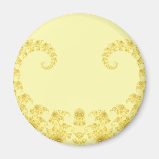Íman Ímã de Coração de Ouro Amarelo (Frente)