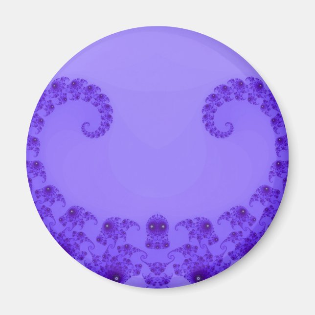 Íman Ímã de Coração Roxo Azul (Frente)