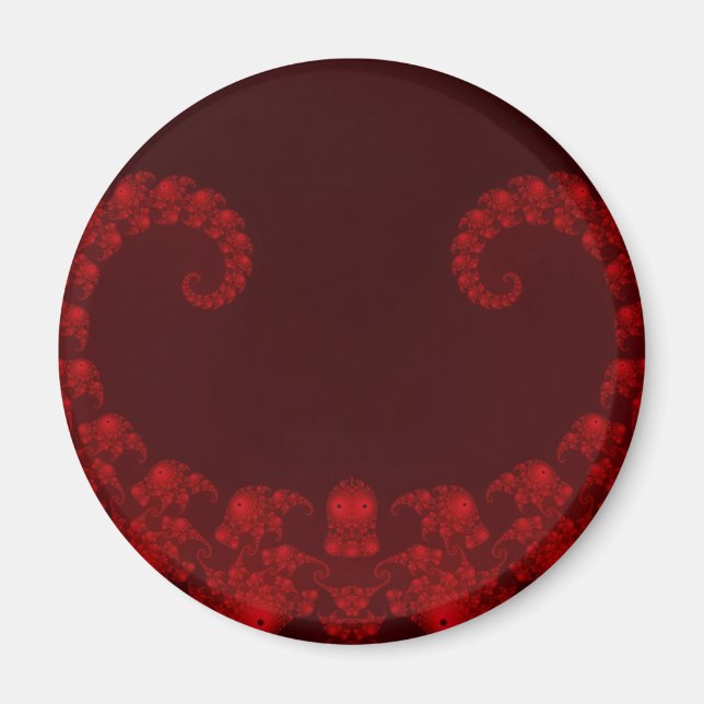 Íman Ímã de Coração Vermelho Intenso (Frente)