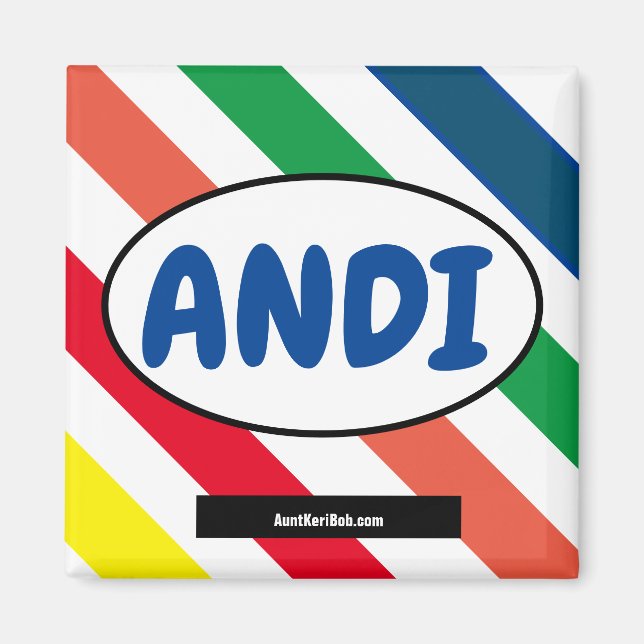 Íman ímã de cores ANDI (Frente)