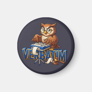 Íman Ímã de Court Reporter Owl Verbatim