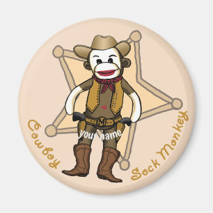 Íman Ímã de Cowboy de Macaco de Meia