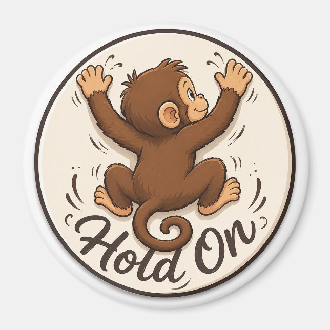 Íman Ímã de Cozinha do Macaco Caprichoso (Frente)