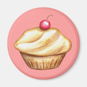 Íman Ímã de Cupcake de Cereja