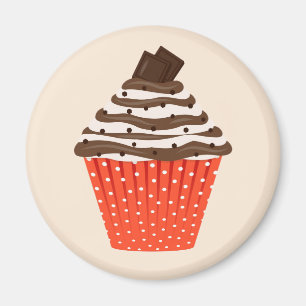 Íman Ímã de Cupcake de Chocolate