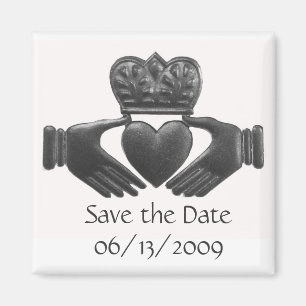Íman Ímã de data de salvar Claddagh irlandês