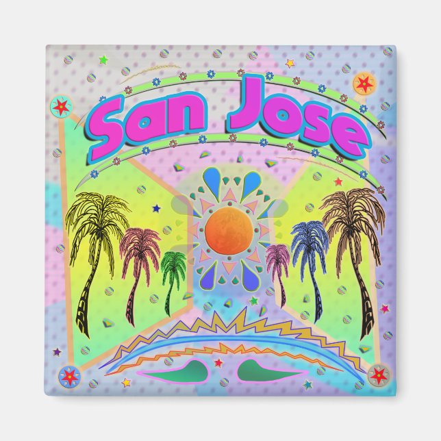 Íman Ímã de Desejo Tranquilo de San Jose (Frente)