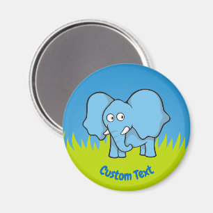 Íman Ímã de desenho animado de elefante azul