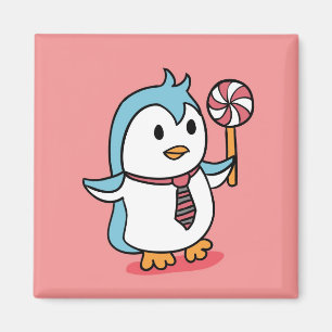 Íman Ímã de desenho animado de pinguim fofo