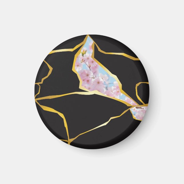 Íman Ímã de Design Kintsugi Editável (Frente)