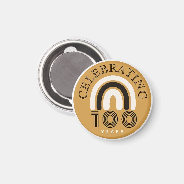 Íman Ímã de Design Moderno de 100º Aniversário (Front/Back)