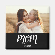 Ímã de Dia das Mães com Foto da Mãe Estabelecida