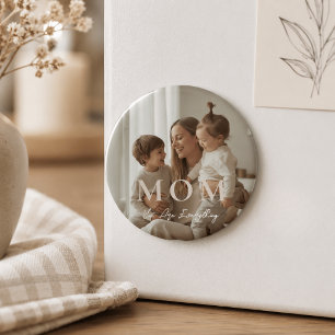 Íman Ímã de Dia das Mães com Foto Personalizada Moderna