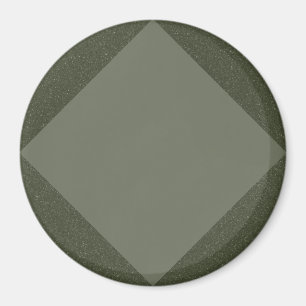 Íman Ímã de Diamante Verde Musgo com Moldura Texturizad