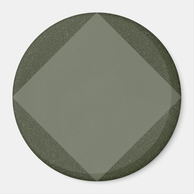Íman Ímã de Diamante Verde Musgo com Moldura Texturizad (Frente)